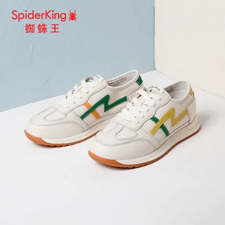 SPIDER KING/蜘蛛王德训鞋女真皮2023秋商场新款板鞋超火时尚潮流图片