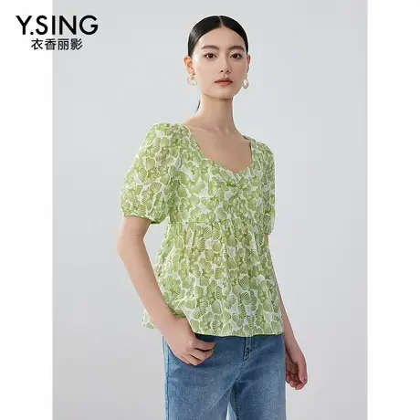 【直播】衣香丽影夏季蕾丝衫/雪纺衫130681131商品大图