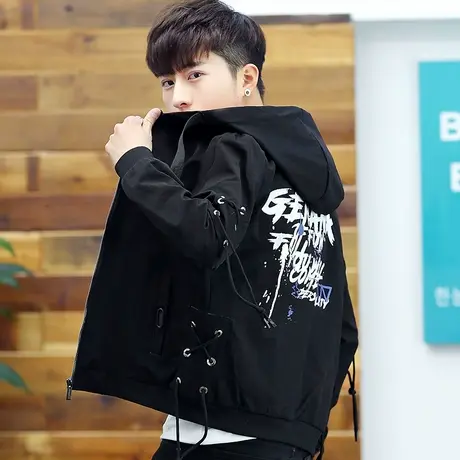 春秋季男士外套帅气修身上衣褂子2023新款韩版潮流帅气衣服夹克薄商品大图