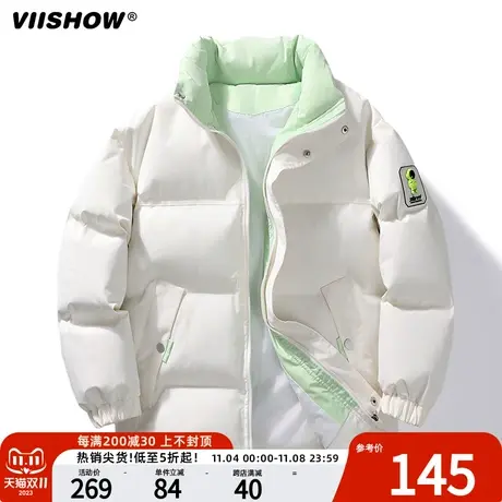 VIISHOW时尚立领休闲棉衣新款潮男加厚保暖宽松百搭简约户外棉服商品大图