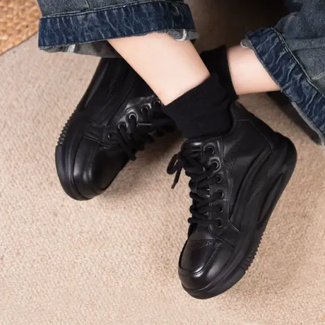 Artmu阿木复古港风厚底短靴女春秋单靴休闲高帮鞋马丁靴2023新款图片