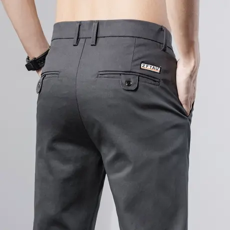 秋季春秋款高端休闲裤男士直筒宽松2023新款西裤工作上班男装秋装商品大图