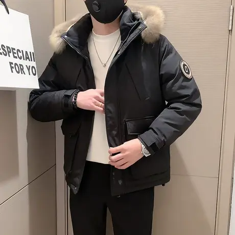 冬季连帽工装棉衣男2023新款潮牌冲锋衣宽松加厚爆款小众高级外套商品大图