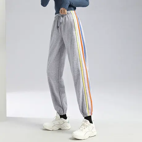 烟管裤子女秋冬宽松卫裤小个子高腰直筒显瘦休闲运动束脚裤潮ins商品大图