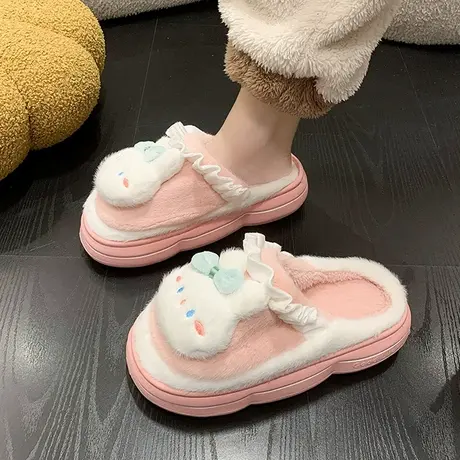 秋季包头毛毛拖鞋可爱女外穿高级感2023年新款踩屎感拖鞋室内家居商品大图