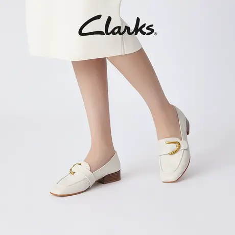 Clarks其乐女鞋乐福鞋豆豆鞋搭扣单鞋超软羊皮女鞋图片