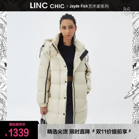LINC金羽杰羽绒服女2023年冬季新款反季断码中长款加厚专柜面包服商品大图