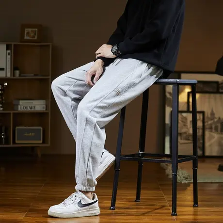 唐狮秋季新款运动裤男士薄款束脚裤卫裤宽松休闲裤子男潮牌商品大图