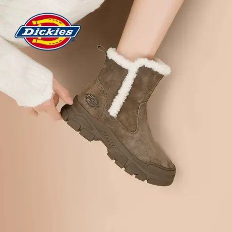 Dickies雪地靴女2024年冬季新款东北棉鞋加绒保暖短靴女鞋子短靴商品大图