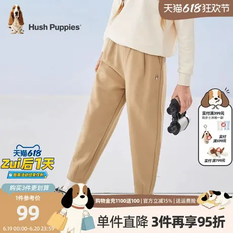 暇步士童装儿童女裤子春秋装新款卫裤大童宽松长裤字母潮流运动裤商品大图