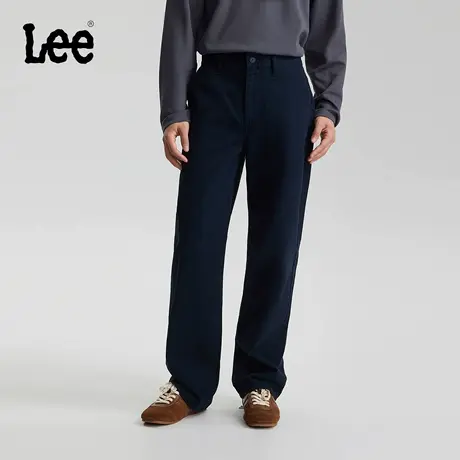 【秋冬抓绒休闲宽松直筒裤】Lee25男款经典斜纹布潮舒适保暖商品大图