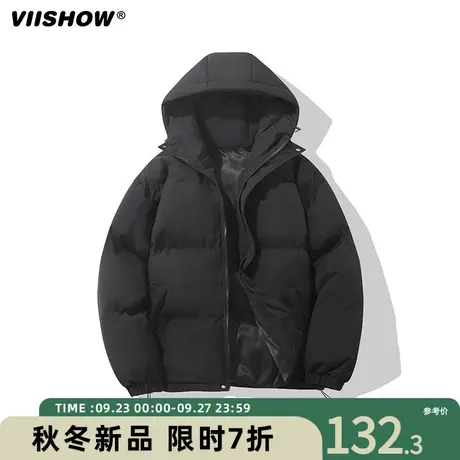 VIISHOW棉衣男冬季新款短款宽松立领加厚棉服休闲oversize外套男商品大图