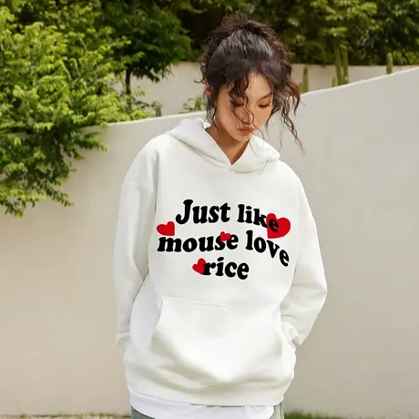 Nuthink欧美420g重磅字母潮牌连帽卫衣男宽松潮流冬季外套帽衫潮商品大图