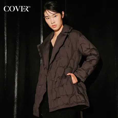 COVER冬季无缝直充绒收腰羽绒服图片