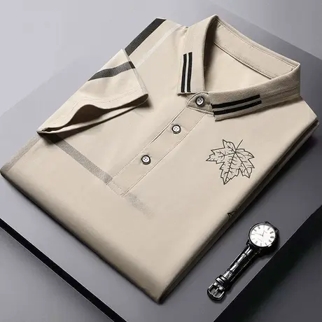 夏款短袖T恤男士个性休闲印花polo衫韩版潮流百搭半截袖打底衫ins商品大图