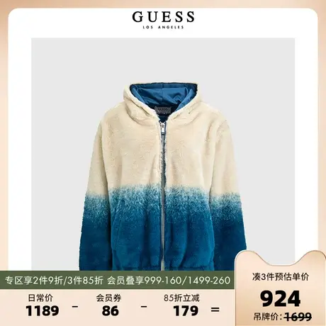 GUESS女士复古撞色渐变潮流连帽外套-W2BL86WF270图片