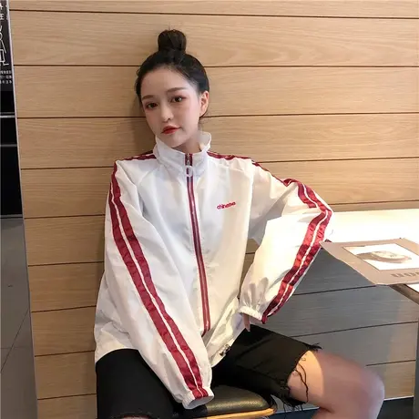 外套女2021新款夏季薄款防晒学生百搭韩版宽松春秋夹克上衣ins潮商品大图