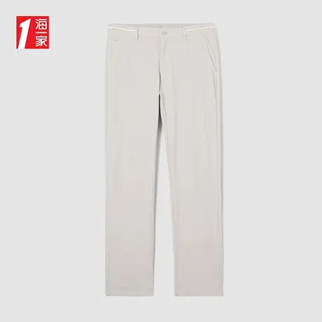 海一家简约商务长裤新款舒适中腰直筒微弹中年男士休闲裤商品大图