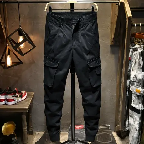 夏季款工装裤男潮牌束脚裤男士休闲长裤子宽松韩版潮流余文乐百搭商品大图