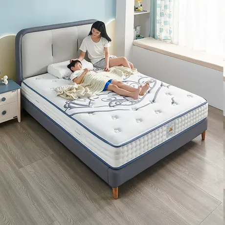 【门店】全友 X B.Duck联名款儿童弹簧乳胶床垫护脊椰棕单人床垫商品大图