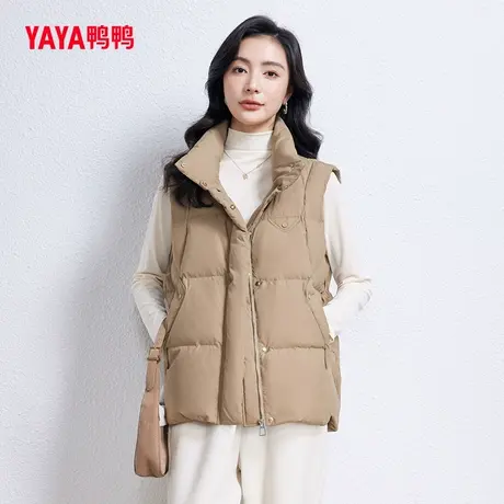 鸭鸭轻薄羽绒马甲女短款立领2023年秋冬新便携韩版时尚休闲外套W图片