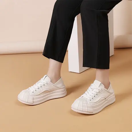 VME/舞魅厚底爆款休闲鞋女春秋百搭轻便女款小白鞋户外日常通勤商品大图