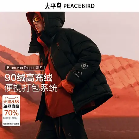 【设计师系列】太平鸟火山羽绒服防寒服24冬新款户外保暖外套商品大图