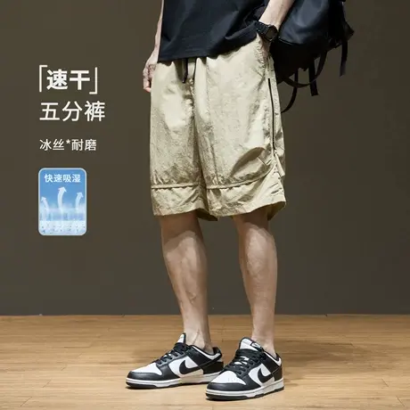 工装多口袋速干短裤外穿男薄款2025夏季新款宽松机能伞兵五分中裤商品大图