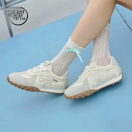 feiyue/飞跃芭蕾德训鞋2025春季新款新中式刺绣休闲鞋软底女鞋349图片
