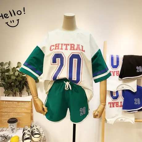 2020夏季套装女韩国东大门减龄洋气运动休闲跑步两件套装宽松显瘦图片