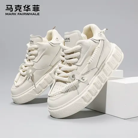 马克华菲板鞋男鞋秋冬增高面包潮鞋2025新款运动鞋子男士休闲白鞋商品大图