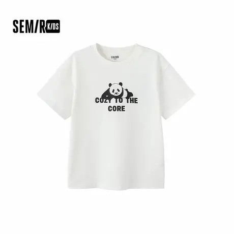 森马儿童短袖T恤2025夏季新款宽松纯棉熊猫印花上衣男童女童装潮图片