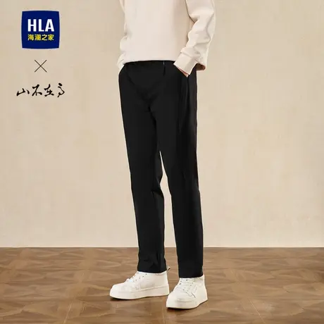 HLA/海澜之家山不在高系列休闲裤2024秋季新款结实耐磨裤子男C商品大图