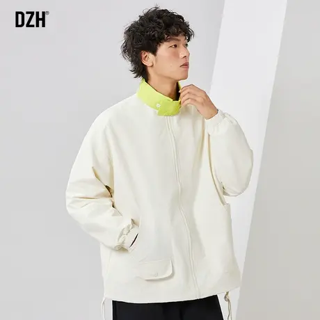 男士防风立领外套男春秋潮高级感休闲男装2023新款飞行员夹克上衣商品大图