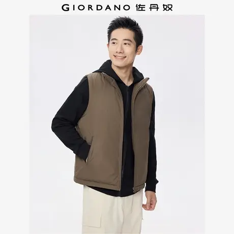 佐丹奴马甲夹克男秋冬新款加绒立领拉链口袋休闲背心外套13075857商品大图