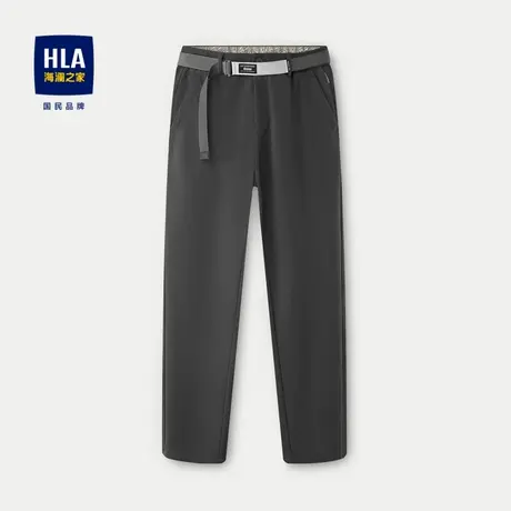 HLA/海澜之家腰带设计休闲裤23秋季新款宽松星空呢九分锥形裤子男商品大图