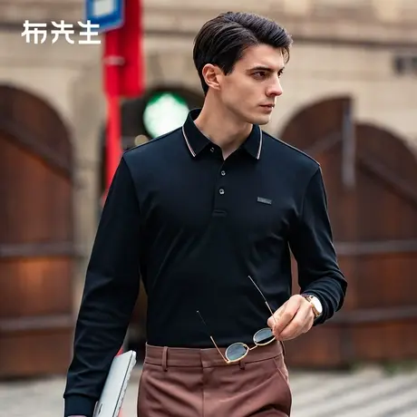 MrBu布先生科技蓄热保暖长袖Polo衫秋季专利领男士t恤BT12289商品大图