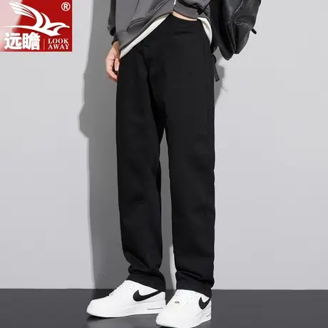 黑色牛仔裤男春秋新款潮牌宽松直筒阔腿长裤男生秋季休闲裤子男款商品大图