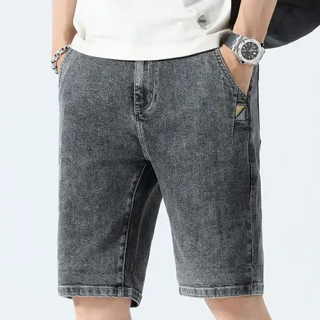 夏天牛仔短裤男士五分中裤马裤夏季薄款男裤子休闲外穿2024年新款商品大图