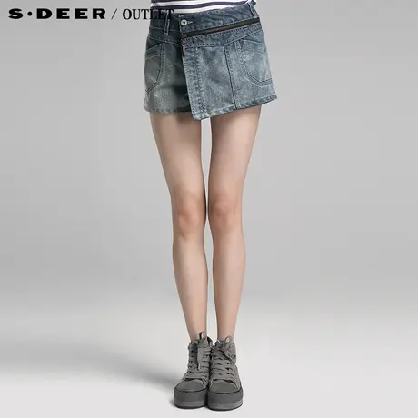 sdeer圣迪奥2014夏装新款女修身裙裤短裤热裤3280996商品大图