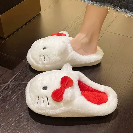 可爱包头毛毛拖鞋女外穿毛毛鞋2023秋冬新款居家包跟保暖月子棉拖商品大图
