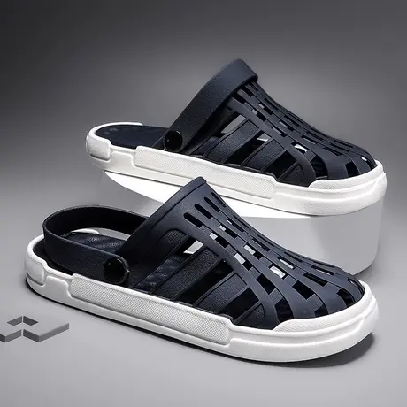 雨鞋男士时尚钓鱼水鞋男款胶鞋户外涉水鞋沙滩洞洞套鞋防滑防水鞋商品大图