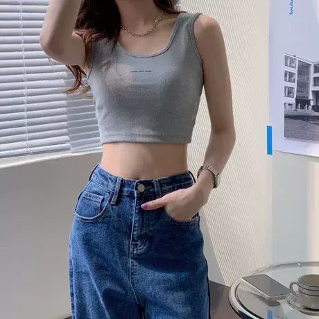 泫雅风基础款外穿小背心吊带短款修身性感内搭上衣女夏季打底衫商品大图