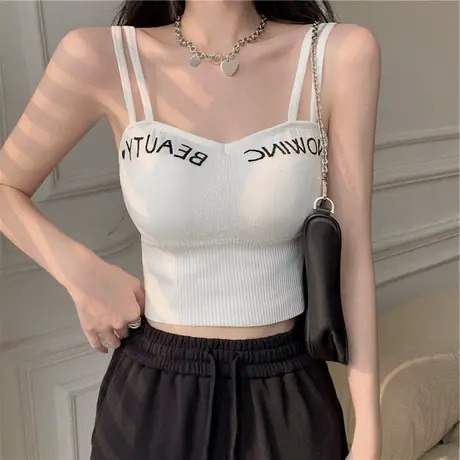 美背内衣女背心网红爆款小胸聚拢小吊带薄款抹胸一体式文胸夏裹胸商品大图