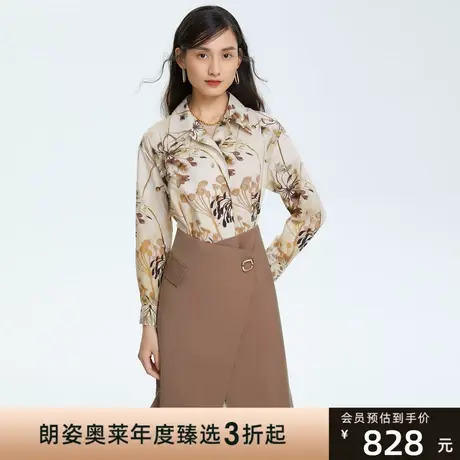 俪雅/LANCY商场同款新长袖连衣裙印花假两件裙子女专柜正品图片