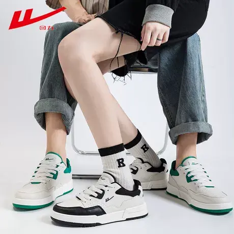 回力女鞋板鞋女秋季2023新款运动休闲熊猫鞋小众百搭设计小白鞋子图片