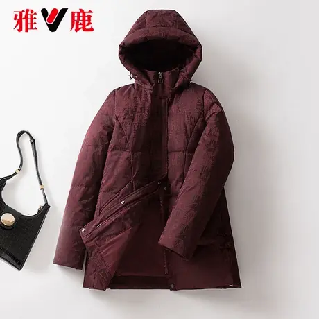 雅鹿中老年人妈妈款羽绒服女短款2022冬季新款时尚宽松保暖外套潮图片