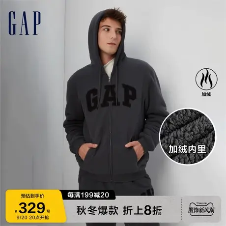 【双11预售】Gap男女装秋冬2023新款经典加厚仿羊羔绒卫衣762531图片