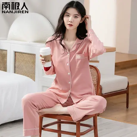 睡衣女春秋款 纯棉 女士长袖可外穿得体家居服女款2023新款秋冬款图片