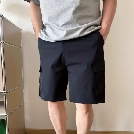 大依无忧夏季大码男装简约宽松薄料胖子加肥加大男士休闲工装短裤商品大图